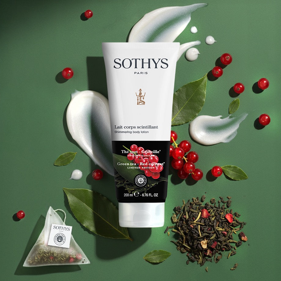 Sothys Lait corps scintillant Groene thee - Rode bes 200 ml
