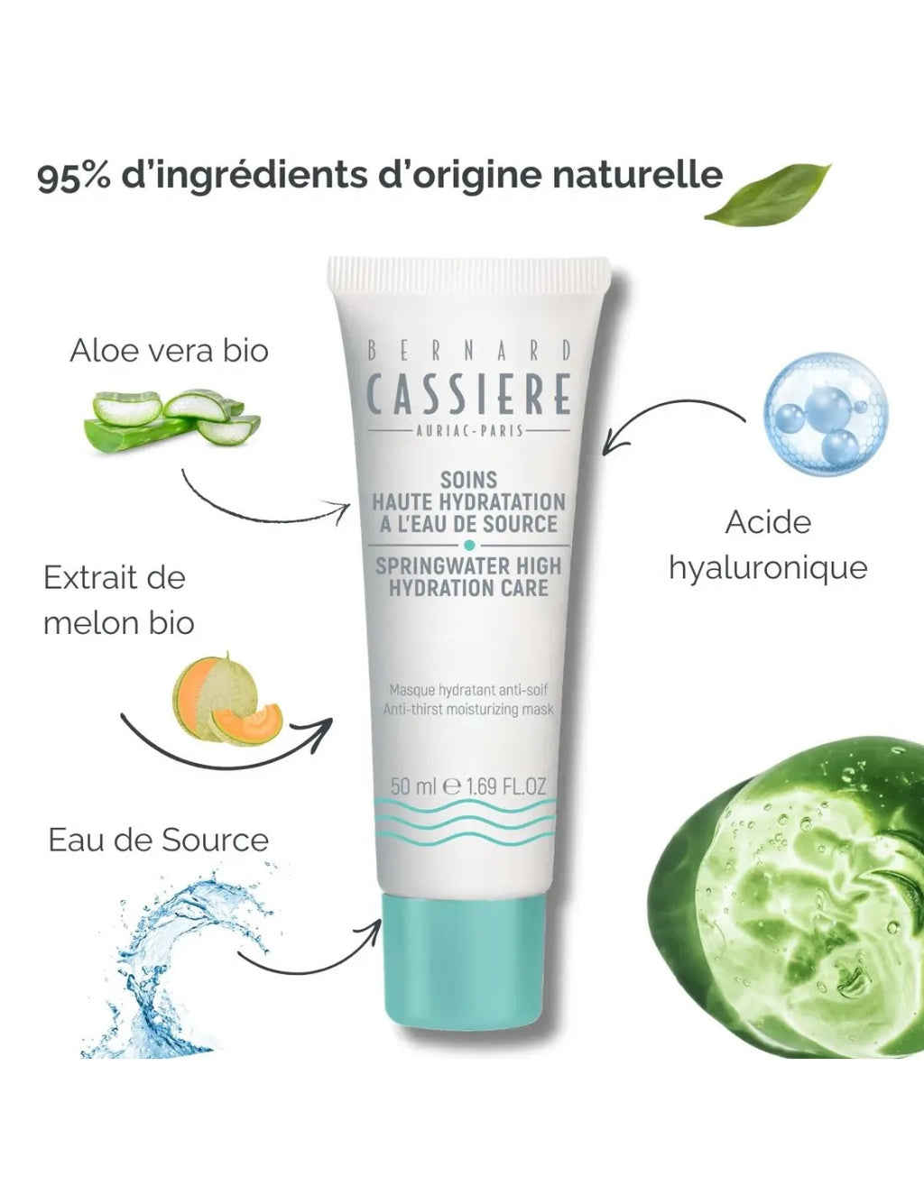 BC Masque hydratante anti-soif met Auriac Bronwater 50 ml
